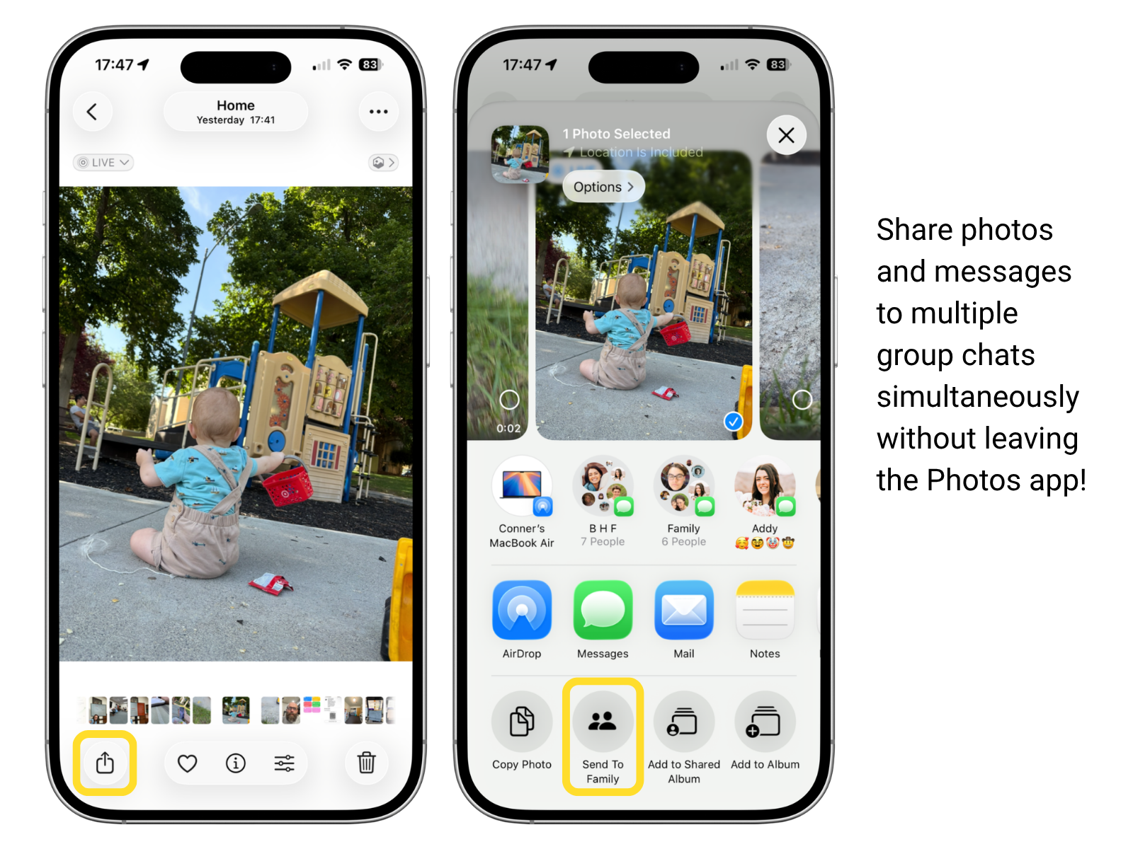 send to family ios shortcut send to family ios shortcut